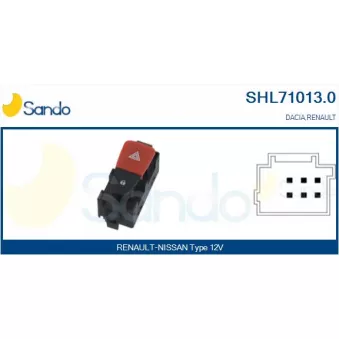 Interrupteur de signal de détresse SANDO SHL71013.0