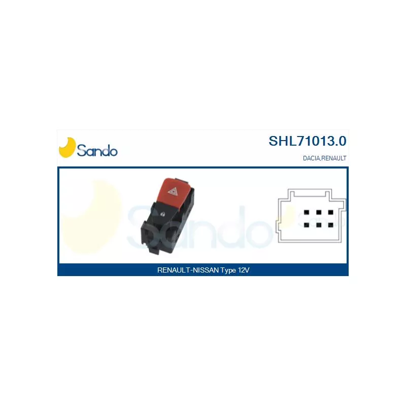 Interrupteur de signal de détresse SANDO SHL71013.0