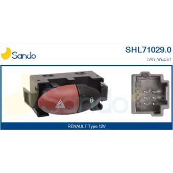 Interrupteur de signal de détresse SANDO SHL71029.0