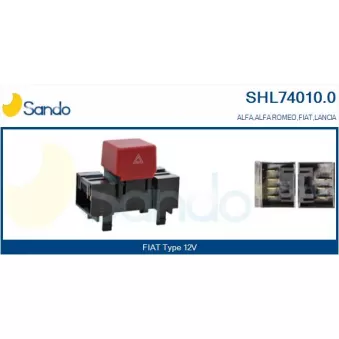 Interrupteur de signal de détresse SANDO SHL74010.0