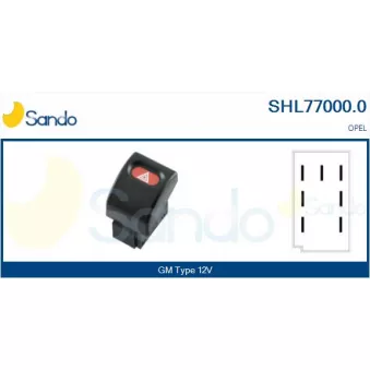 Interrupteur de signal de détresse SANDO SHL77000.0