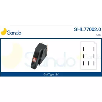 Interrupteur de signal de détresse SANDO SHL77002.0