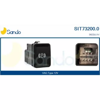 Interrupteur, commande de frein de stationnement SANDO SIT73200.0