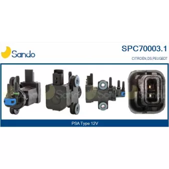 Transmetteur de pression, controle des gaz d'échappement SANDO SPC70003.1