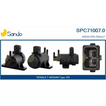 Transmetteur de pression, controle des gaz d'échappement SANDO SPC71007.0