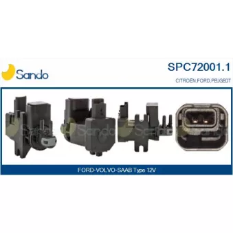 Transmetteur de pression, controle des gaz d'échappement SANDO SPC72001.1