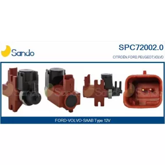 Transmetteur de pression, controle des gaz d'échappement SANDO SPC72002.0