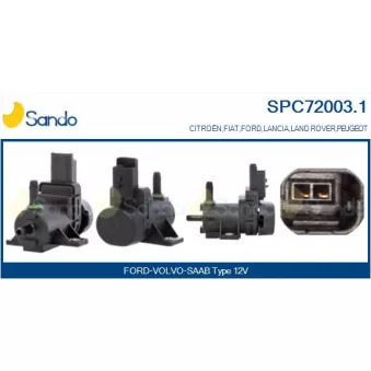 Transmetteur de pression, controle des gaz d'échappement SANDO SPC72003.1