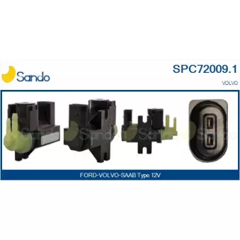 Transmetteur de pression, controle des gaz d'échappement SANDO SPC72009.1