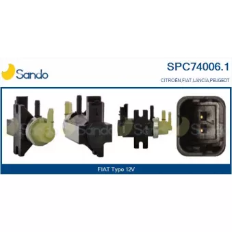 Transmetteur de pression, controle des gaz d'échappement SANDO SPC74006.1