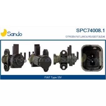 Transmetteur de pression, controle des gaz d'échappement SANDO SPC74008.1