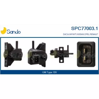 Transmetteur de pression, controle des gaz d'échappement SANDO SPC77003.1