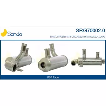 Radiateur, réaspiration des gaz d'échappement SANDO SRG70002.0