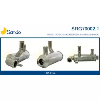 Radiateur, réaspiration des gaz d'échappement SANDO SRG70002.1