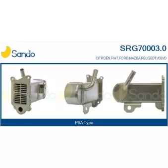 Radiateur, réaspiration des gaz d'échappement SANDO SRG70003.0