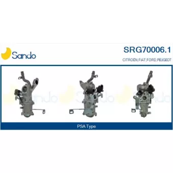 Radiateur, réaspiration des gaz d'échappement SANDO SRG70006.1