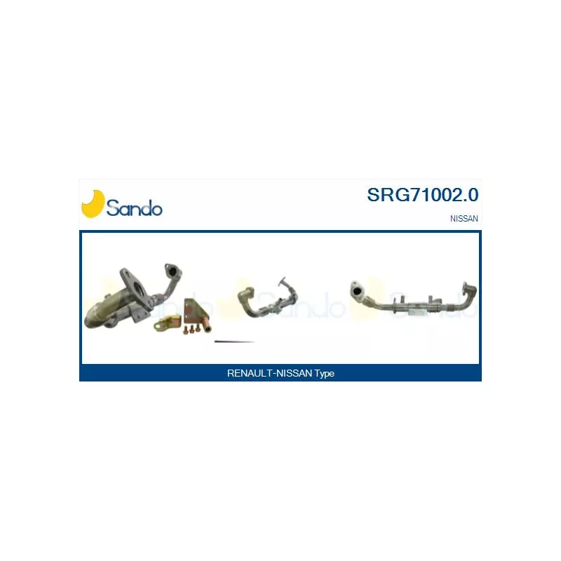 Radiateur, réaspiration des gaz d'échappement SANDO SRG71002.0