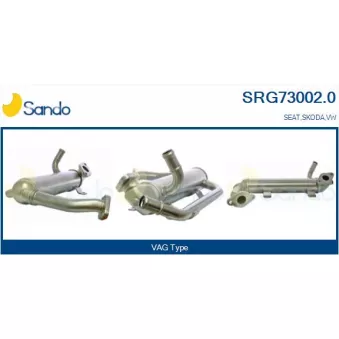 Radiateur, réaspiration des gaz d'échappement SANDO SRG73002.0
