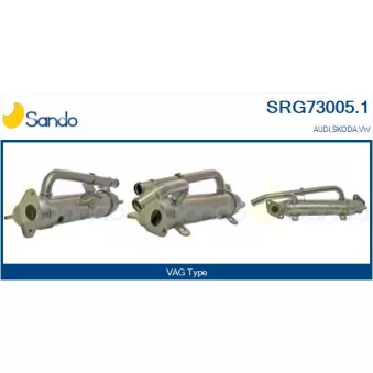 Radiateur, réaspiration des gaz d'échappement SANDO SRG73005.1