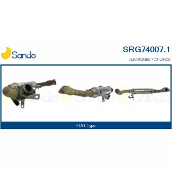 Radiateur, réaspiration des gaz d'échappement SANDO SRG74007.1