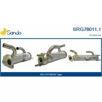 Radiateur, réaspiration des gaz d'échappement SANDO SRG78011.1