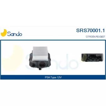 Résistance, pulseur d'air habitacle SANDO SRS70001.1