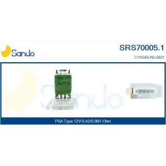 Résistance, pulseur d'air habitacle SANDO SRS70005.1