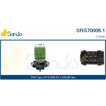 Résistance, pulseur d'air habitacle SANDO SRS70006.1