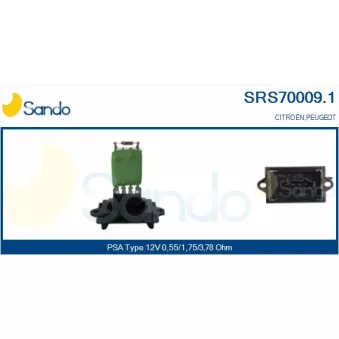 Résistance, pulseur d'air habitacle SANDO SRS70009.1
