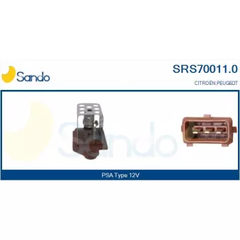 Résistance de série, moteur électrique-ventilateur du radiat SANDO SRS70011.0