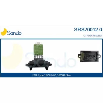 Résistance, pulseur d'air habitacle SANDO SRS70012.0