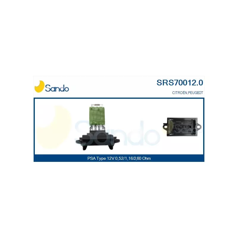 Résistance, pulseur d'air habitacle SANDO SRS70012.0