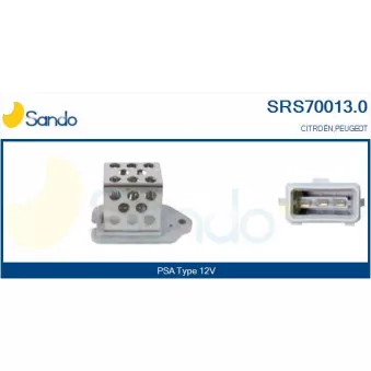 Résistance de série, moteur électrique-ventilateur du radiat SANDO SRS70013.0
