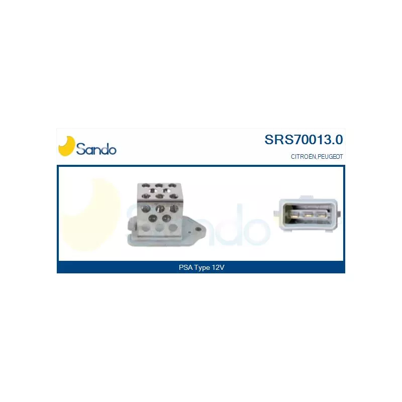 Résistance de série, moteur électrique-ventilateur du radiat SANDO SRS70013.0