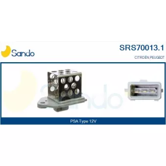Résistance de série, moteur électrique-ventilateur du radiat SANDO SRS70013.1