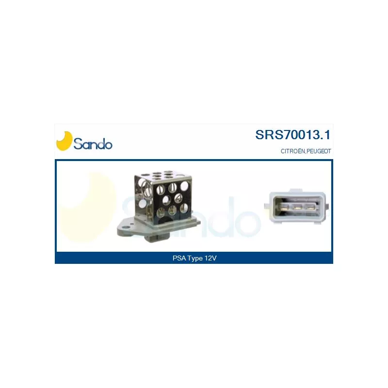 Résistance de série, moteur électrique-ventilateur du radiat SANDO SRS70013.1