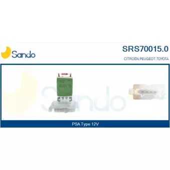 Résistance, pulseur d'air habitacle SANDO SRS70015.0