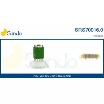 Résistance, pulseur d'air habitacle SANDO SRS70016.0