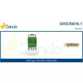 Résistance, pulseur d'air habitacle SANDO SRS70016.1