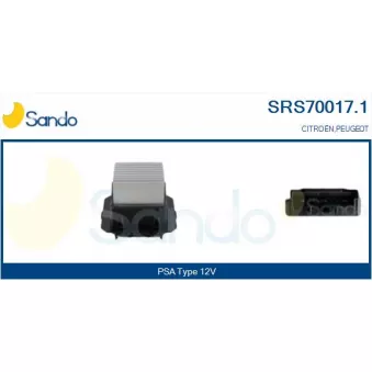 Résistance, pulseur d'air habitacle SANDO SRS70017.1