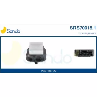 Résistance, pulseur d'air habitacle SANDO SRS70018.1