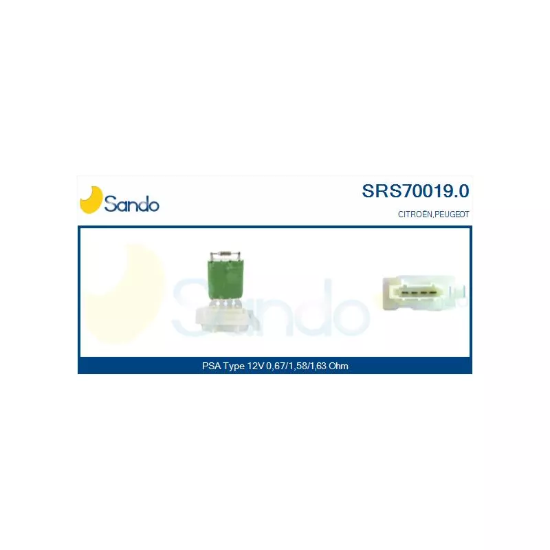 Résistance, pulseur d'air habitacle SANDO SRS70019.0
