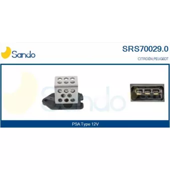 Résistance de série, moteur électrique-ventilateur du radiat SANDO SRS70029.0