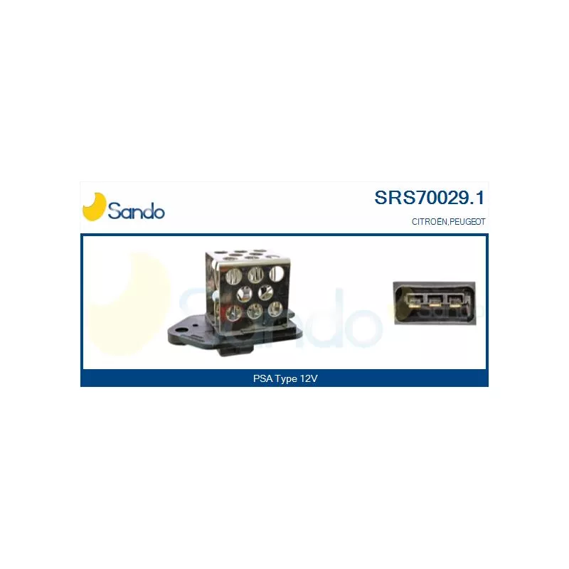 Résistance de série, moteur électrique-ventilateur du radiat SANDO SRS70029.1