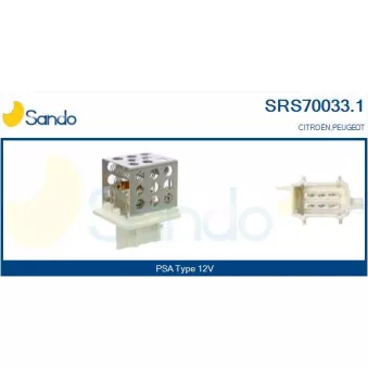 Résistance, pulseur d'air habitacle SANDO SRS70033.1