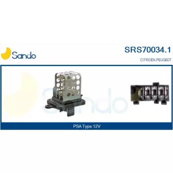 Résistance, pulseur d'air habitacle SANDO SRS70034.1