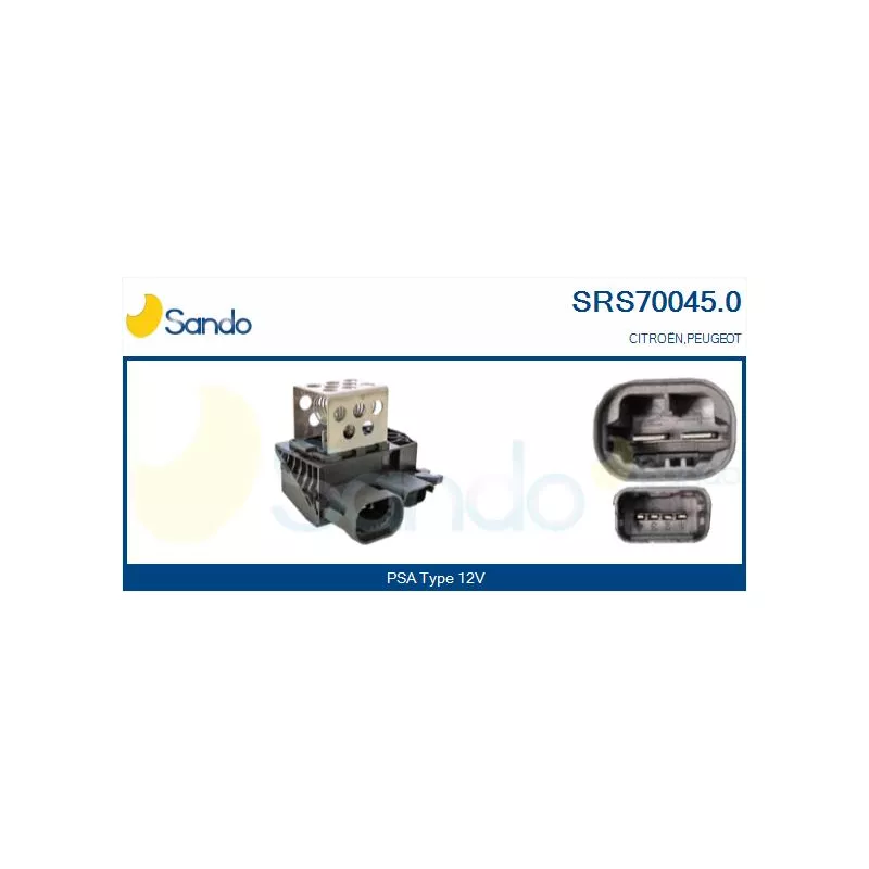 Prérésistance, moteur électrique (ventilateur de radiateur) SANDO SRS70045.0