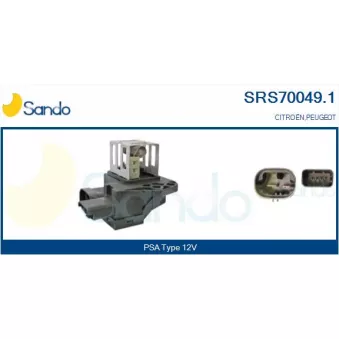 Résistance de série, moteur électrique-ventilateur du radiat SANDO SRS70049.1