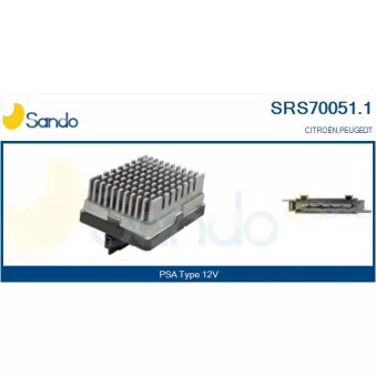 Résistance, pulseur d'air habitacle SANDO SRS70051.1
