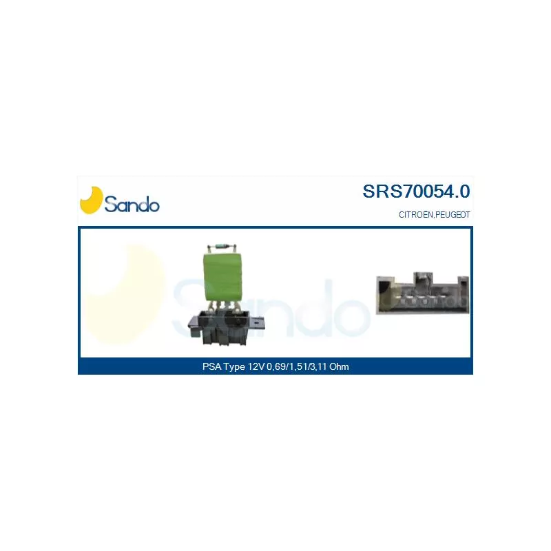 Résistance, pulseur d'air habitacle SANDO SRS70054.0